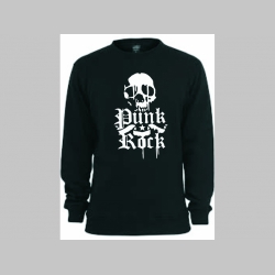 Punk rock skull - lebka  mikina bez kapuce